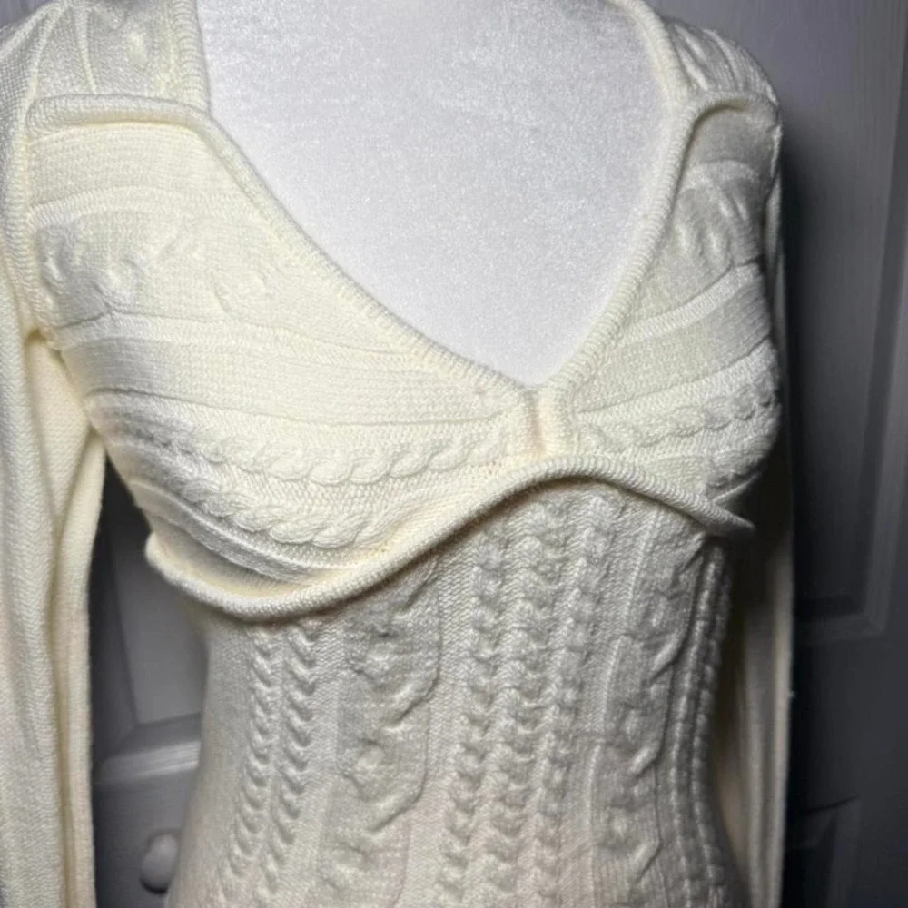 Majorelle‎ Fallone Knit Ivory Sweater Size Medium_2